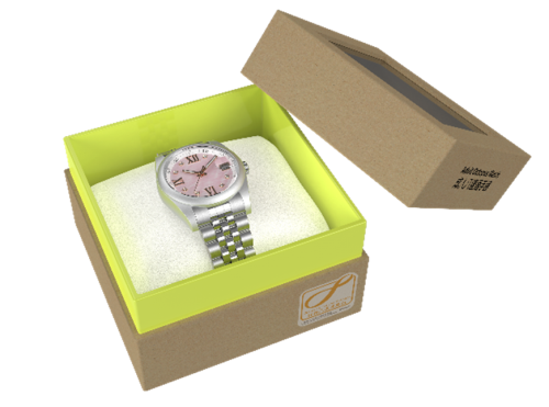 taSukaru Adult Octopus Watch – pink MOP with crystals - Image 3