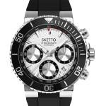 “BUCKLE TOUCH” Adult Stainless Steel Octopus Watch – Chrono White