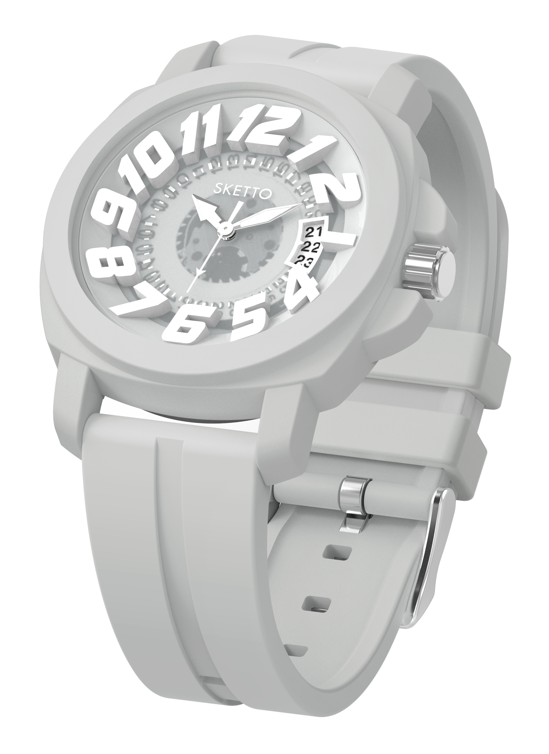 Sketto Adult Octopus Watch - Light Grey - Image 2